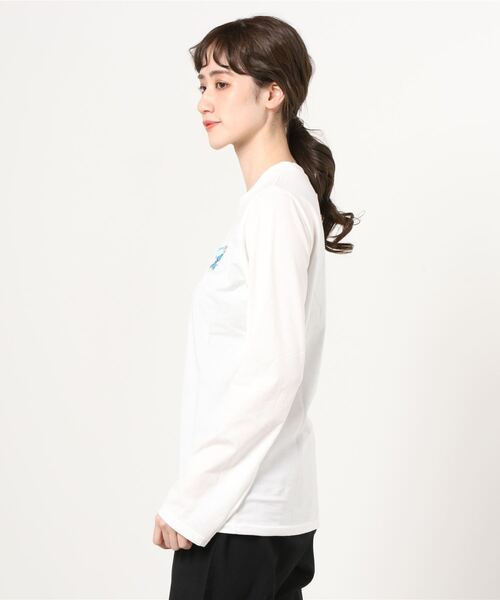 PUNYUS（プニュズ）の「ワンポイントロンＴ（Tシャツ/カットソー・レディース・ブラック/ホワイト・3/4/2/1）」の9枚目の写真