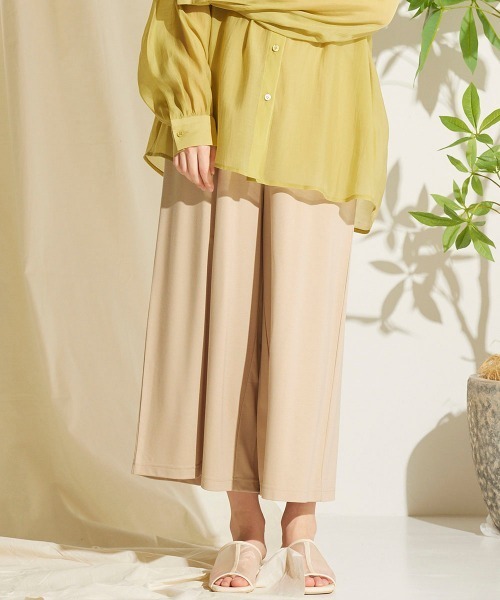 LIPSTAR（リップスター）の「リラックスカットソーガウチョパンツ（その他パンツ・レディース・ブラック/ベージュ/グリーン・M）」の3枚目の写真