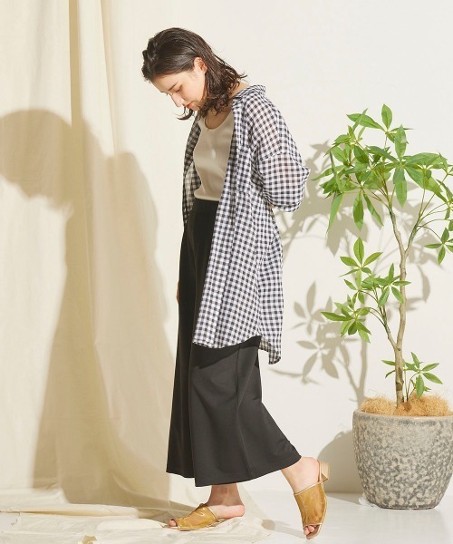 LIPSTAR（リップスター）の「リラックスカットソーガウチョパンツ（その他パンツ・レディース・ブラック/ベージュ/グリーン・M）」の7枚目の写真