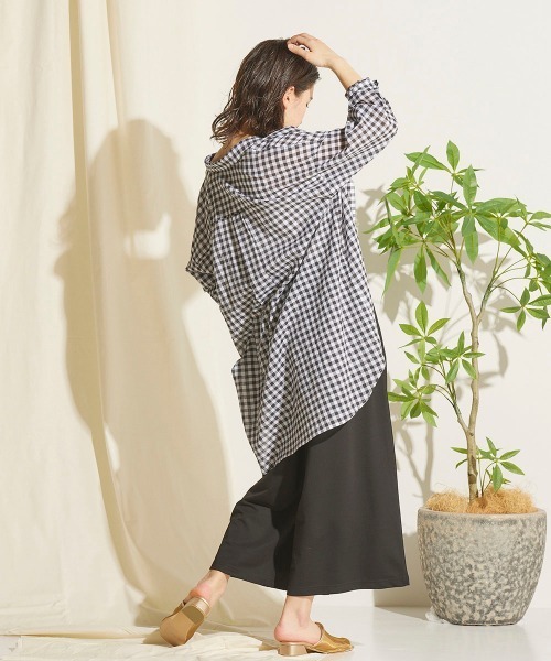 LIPSTAR（リップスター）の「リラックスカットソーガウチョパンツ（その他パンツ・レディース・ブラック/ベージュ/グリーン・M）」の9枚目の写真