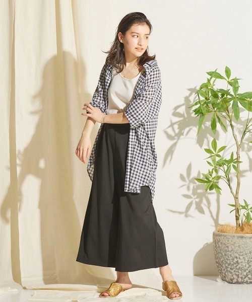 LIPSTAR（リップスター）の「リラックスカットソーガウチョパンツ（その他パンツ・レディース・ブラック/ベージュ/グリーン・M）」の14枚目の写真