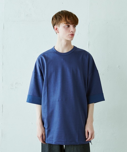 Lui's（ルイス）の「ラミー混ミラノリブビッグシルエットTシャツ（Tシャツ/カットソー・メンズ・ライトグレー/ブラック/ベージュ/ネイビー/ブルー・FREE）」の5枚目の写真