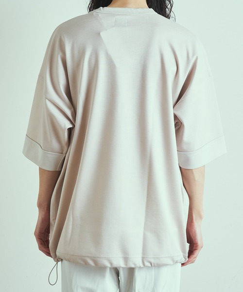 Lui's（ルイス）の「ラミー混ミラノリブビッグシルエットTシャツ（Tシャツ/カットソー・メンズ・ライトグレー/ブラック/ベージュ/ネイビー/ブルー・FREE）」の11枚目の写真