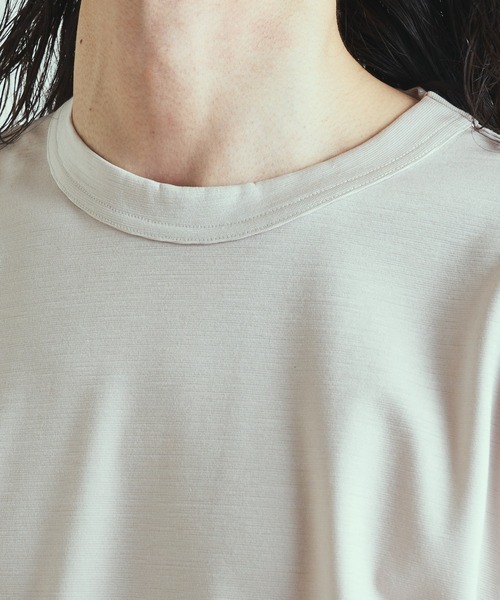 Lui's（ルイス）の「ラミー混ミラノリブビッグシルエットTシャツ（Tシャツ/カットソー・メンズ・ライトグレー/ブラック/ベージュ/ネイビー/ブルー・FREE）」の18枚目の写真