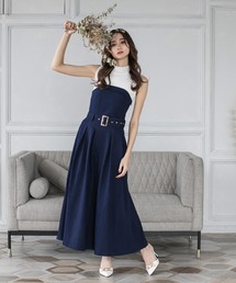 Julia Boutique | バックルベルト付きデニムワンピース/21030(ワンピース)