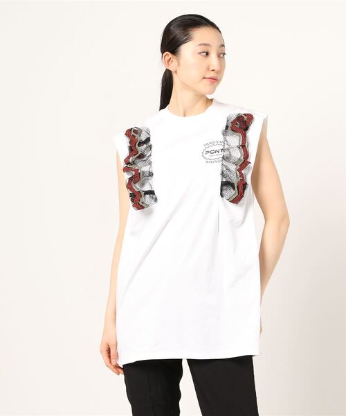 PONTI（ポンティ）の「PONTI コットンジャージーワンダースレッドトップス（Tシャツ/カットソー・レディース・ホワイト・FREE）」の8枚目の写真