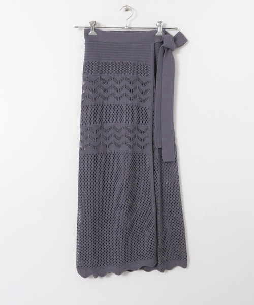 KBF+（ケービーエフプラス）の「KBF+　クロシェラップスカート∴（スカート・レディース・アイボリー/ブルー系その他・ONE）」の10枚目の写真