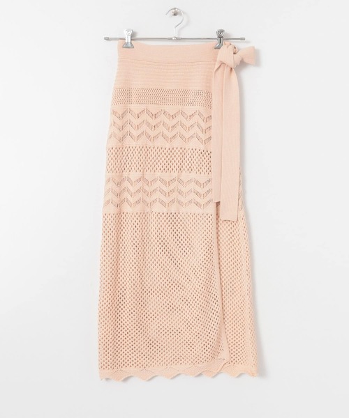 KBF+（ケービーエフプラス）の「KBF+　クロシェラップスカート∴（スカート・レディース・アイボリー/ブルー系その他・ONE）」の5枚目の写真