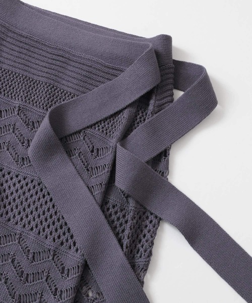 KBF+（ケービーエフプラス）の「KBF+　クロシェラップスカート∴（スカート・レディース・アイボリー/ブルー系その他・ONE）」の9枚目の写真