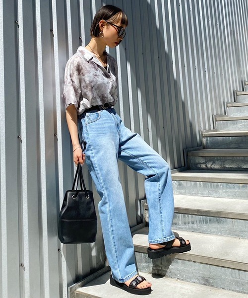 PAGEBOY（ページボーイ）の「シアーグラスプリントシャツ(半袖)（シャツ/ブラウス・レディース・ブラック系その他/グレー系その他/パープル系その他・FREE）」の9枚目の写真