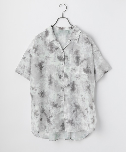 PAGEBOY（ページボーイ）の「シアーグラスプリントシャツ(半袖)（シャツ/ブラウス・レディース・ブラック系その他/グレー系その他/パープル系その他・FREE）」の15枚目の写真