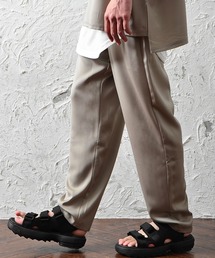 MinoriTY | メンズグロッシー素材ワイドテーパードイージーパンツ(その他パンツ)