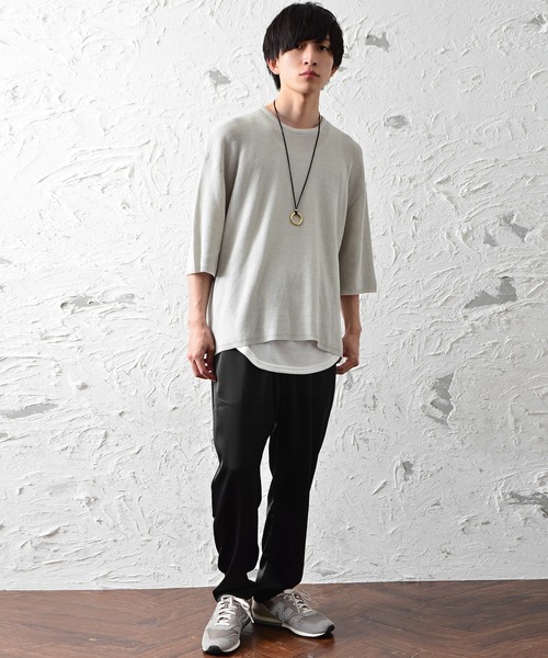 MinoriTY（マイノリティ）の「メンズグロッシー素材ワイドテーパードイージーパンツ（その他パンツ・メンズ・モカ/グレー/ブラック・L/M）」の5枚目の写真