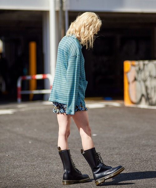 X-girl（エックスガール）の「EASY JACKET（カーディガン/ボレロ・レディース・ライトブルー/ブラック/オレンジ・S/M）」の10枚目の写真