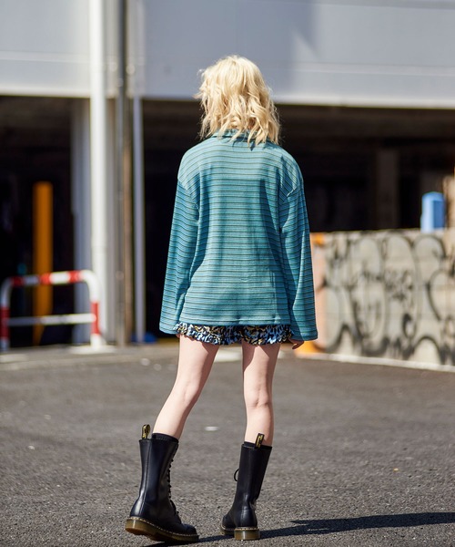 X-girl（エックスガール）の「EASY JACKET（カーディガン/ボレロ・レディース・ライトブルー/ブラック/オレンジ・S/M）」の14枚目の写真