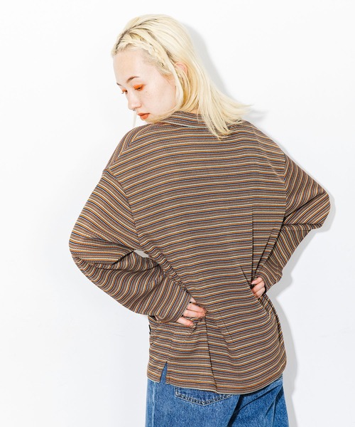 X-girl（エックスガール）の「EASY JACKET（カーディガン/ボレロ・レディース・ライトブルー/ブラック/オレンジ・S/M）」の11枚目の写真