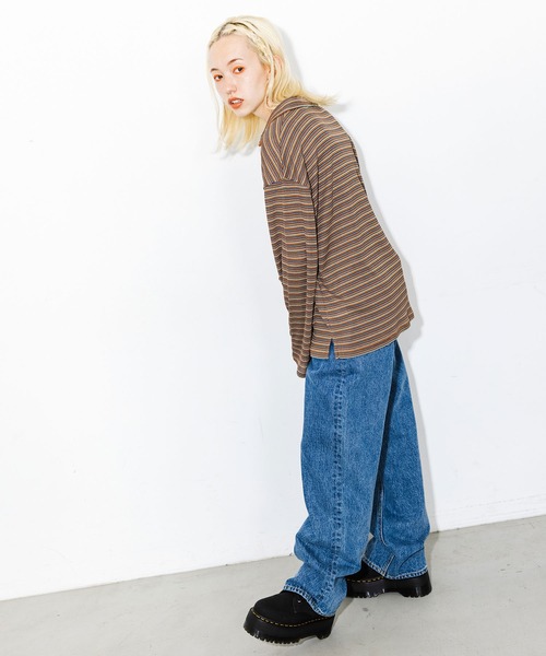 X-girl（エックスガール）の「EASY JACKET（カーディガン/ボレロ・レディース・ライトブルー/ブラック/オレンジ・S/M）」の15枚目の写真