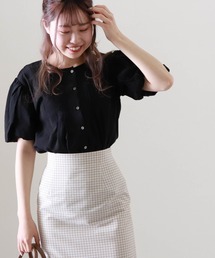 袖バルーンピンタックブラウス