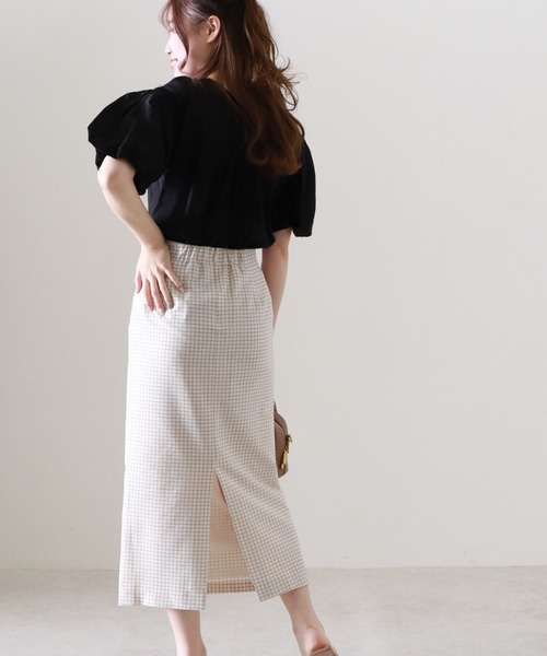 Cheek（チーク）の「袖バルーンピンタックブラウス（シャツ/ブラウス・レディース・クリーム/ブラック/オフホワイト・MEDIUM）」の15枚目の写真