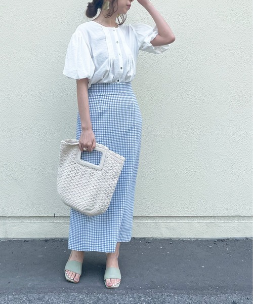 Cheek（チーク）の「袖バルーンピンタックブラウス（シャツ/ブラウス・レディース・クリーム/ブラック/オフホワイト・MEDIUM）」の7枚目の写真