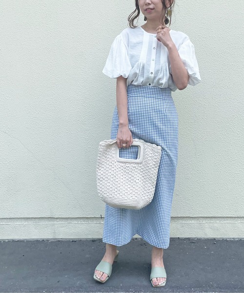 Cheek（チーク）の「袖バルーンピンタックブラウス（シャツ/ブラウス・レディース・クリーム/ブラック/オフホワイト・MEDIUM）」の8枚目の写真