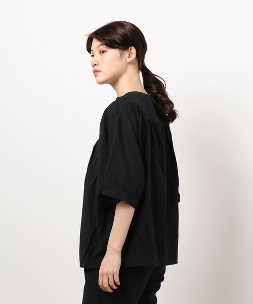 ReNorm（リノーム）の「ギャザードルマンブラウス（シャツ/ブラウス・レディース・ブラック/オフホワイト/ピンク・フリー）」の19枚目の写真