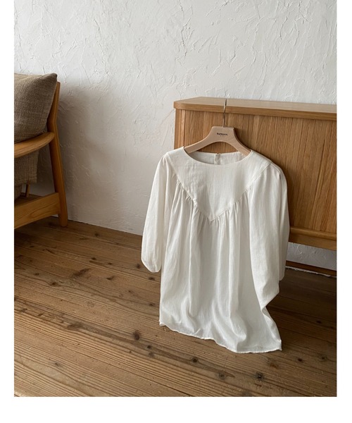 ReNorm（リノーム）の「ギャザードルマンブラウス（シャツ/ブラウス・レディース・ブラック/オフホワイト/ピンク・フリー）」の21枚目の写真