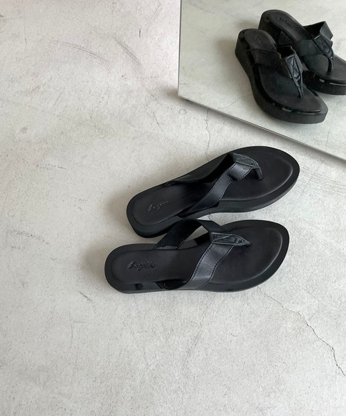 CANAL JEAN（キャナルジーン）の「from Lagoon(フロムラグーン) ゴムソール配色トングサンダル（サンダル・レディース・ブラック/ブラウン/クリーム・38/39/36/37）」の9枚目の写真