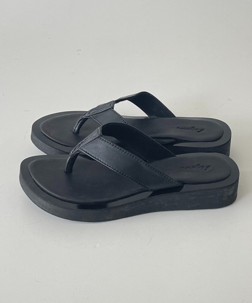 CANAL JEAN（キャナルジーン）の「from Lagoon(フロムラグーン) ゴムソール配色トングサンダル（サンダル・レディース・ブラック/ブラウン/クリーム・38/39/36/37）」の10枚目の写真