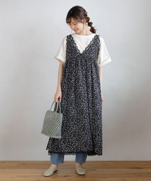 Crisp yours | 【WEB限定】Vネックフラワーワンピース(ワンピース)