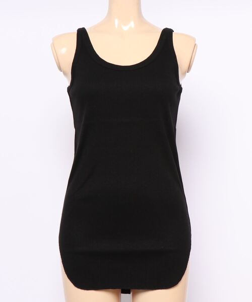 OUVRAGE CLASSE（ウヴラージュクラス）の「ランダムテレコタンクトップ（キャミソール・レディース・ブラック/オフホワイト/カーキ/ブラウン/チャコールグレー・FREE）」の3枚目の写真