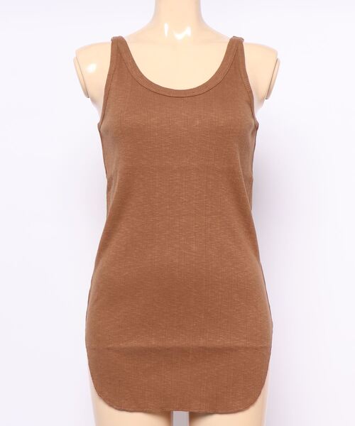 OUVRAGE CLASSE（ウヴラージュクラス）の「ランダムテレコタンクトップ（キャミソール・レディース・ブラック/オフホワイト/カーキ/ブラウン/チャコールグレー・FREE）」の16枚目の写真