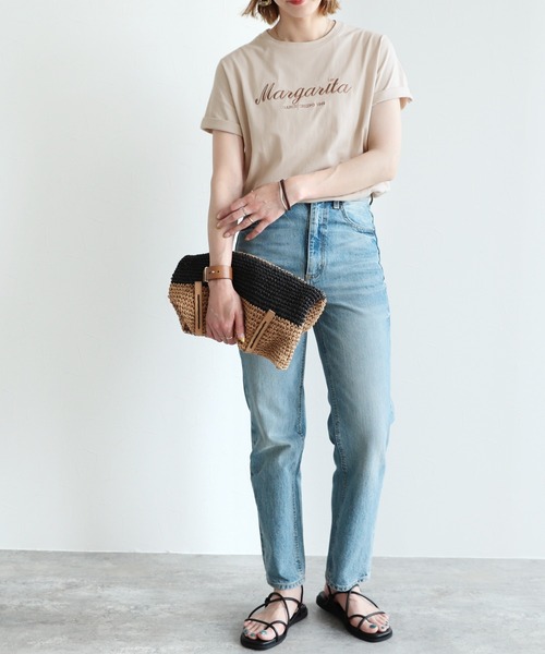 reca（レカ）の「ロゴ刺繍Tシャツ（Tシャツ/カットソー・レディース・ベージュ/オフホワイト/チャコール/モカ・FREE）」の7枚目の写真