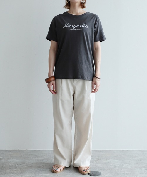 reca（レカ）の「ロゴ刺繍Tシャツ（Tシャツ/カットソー・レディース・ベージュ/オフホワイト/チャコール/モカ・FREE）」の12枚目の写真