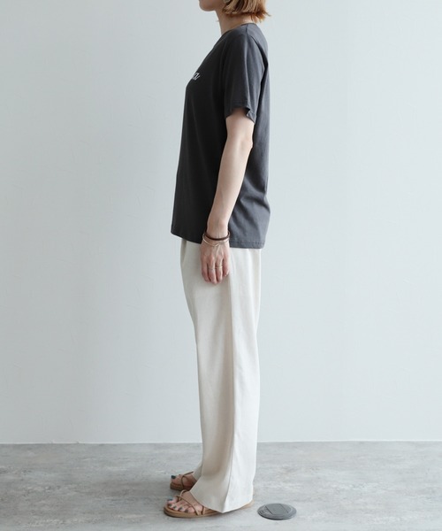 reca（レカ）の「ロゴ刺繍Tシャツ（Tシャツ/カットソー・レディース・ベージュ/オフホワイト/チャコール/モカ・FREE）」の13枚目の写真