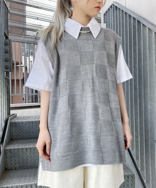 Figments（フィグメンツ）の「半袖シャツ（シャツ/ブラウス・レディース・ホワイト/ブラック・FREE）」の5枚目の写真