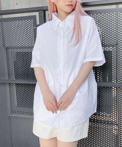 Figments（フィグメンツ）の「半袖シャツ（シャツ/ブラウス・レディース・ホワイト/ブラック・FREE）」の11枚目の写真