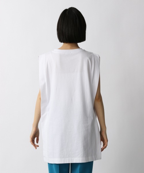 LOWRYS FARM（ローリーズファーム）の「タックキリカエノースリーブ　948773（Tシャツ/カットソー・レディース・オフホワイト/ブラック/ブルー・FREE）」の11枚目の写真