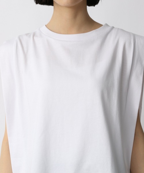 LOWRYS FARM（ローリーズファーム）の「タックキリカエノースリーブ　948773（Tシャツ/カットソー・レディース・オフホワイト/ブラック/ブルー・FREE）」の10枚目の写真