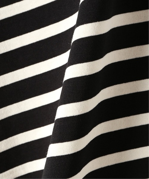 JOURNAL STANDARD（ジャーナルスタンダード）の「フレンチボーダー ボートネック ショートスリーブTシャツ（Tシャツ/カットソー・メンズ・ブラック系その他/アイボリー・MEDIUM/LARGE）」の13枚目の写真