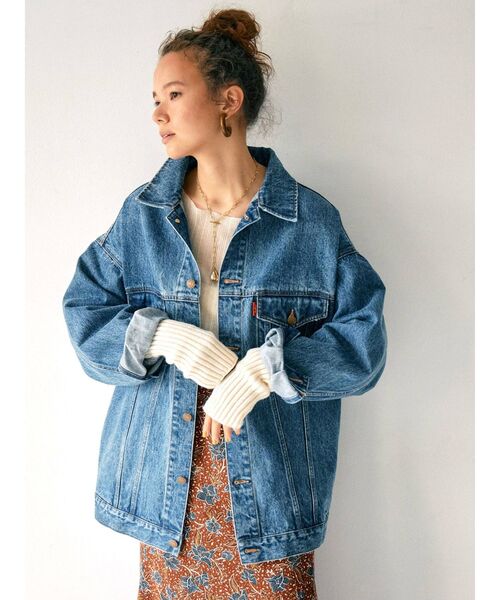 Ungrid(アングリッド)の「ビッグシルエットデニムジャケット(デニムジャケット・レディース・ブラック/ブルー・FREE)」の9枚目の写真