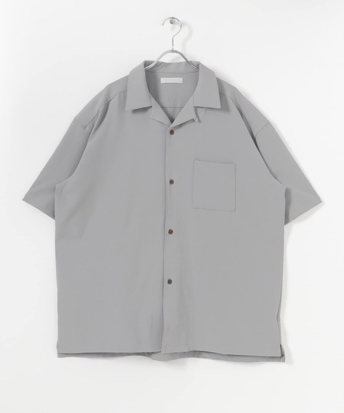 SENSE OF PLACE by URBAN RESEARCH（センスオブプレイスバイアーバンリサーチ）の「オープンカラールーズシャツ(5分袖)（シャツ/ブラウス・メンズ・チャコールグレー/ライトブルー/ブルー系その他/ライトベージュ・MEDIUM/LARGE）」の22枚目の写真