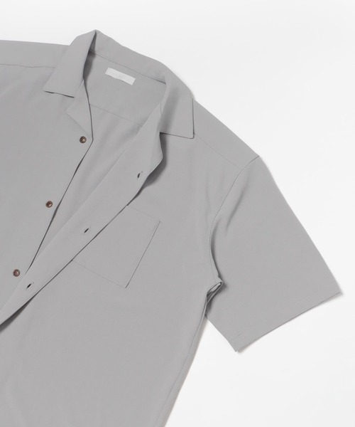 SENSE OF PLACE by URBAN RESEARCH（センスオブプレイスバイアーバンリサーチ）の「オープンカラールーズシャツ(5分袖)（シャツ/ブラウス・メンズ・チャコールグレー/ライトブルー/ブルー系その他/ライトベージュ・MEDIUM/LARGE）」の21枚目の写真
