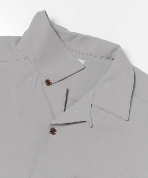 SENSE OF PLACE by URBAN RESEARCH（センスオブプレイスバイアーバンリサーチ）の「オープンカラールーズシャツ(5分袖)（シャツ/ブラウス・メンズ・チャコールグレー/ライトブルー/ブルー系その他/ライトベージュ・MEDIUM/LARGE）」の20枚目の写真