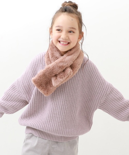 devirock(デビロック)の「洗える ビッグシルエット ローゲージニット(ニット/セーター・キッズ・アイボリー/ブルー/ブラウン系その他/グレイッシュブルー/グレー系その他/パープル系その他/ダークブラウン/バイオレット/グリーン・150cm/120cm/110cm/130cm/100cm/140cm/160cm)」の9枚目の写真