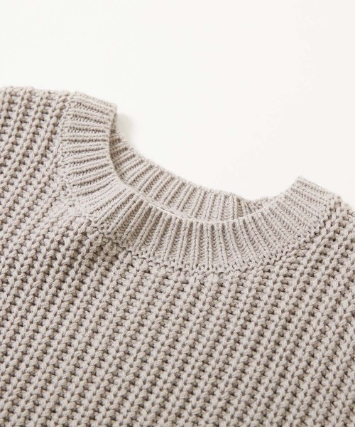 devirock(デビロック)の「洗える ビッグシルエット ローゲージニット(ニット/セーター・キッズ・アイボリー/ブルー/ブラウン系その他/グレイッシュブルー/グレー系その他/パープル系その他/ダークブラウン/バイオレット/グリーン・150cm/120cm/110cm/130cm/100cm/140cm/160cm)」の22枚目の写真