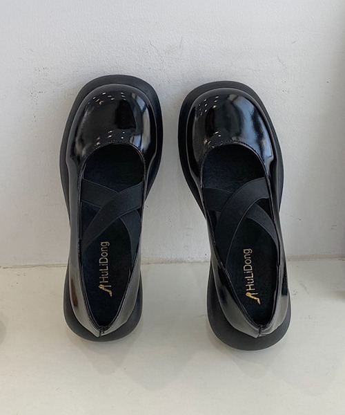 SVEC(シュベック)の「厚底 スクエアトゥ クロス ストラップ メリージェーン スニーカー(スニーカー・レディース・ブラック系その他/ベージュ/ブラック・36/38/37/39/35)」の19枚目の写真