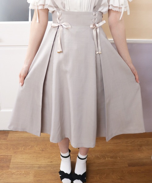 Secret Honey（シークレットハニー）の「ミディ丈マチ付スカート（スカート・レディース・ブラック/ブラック系その他/ネイビー/グレー/グレー系その他2・MEDIUM）」の11枚目の写真