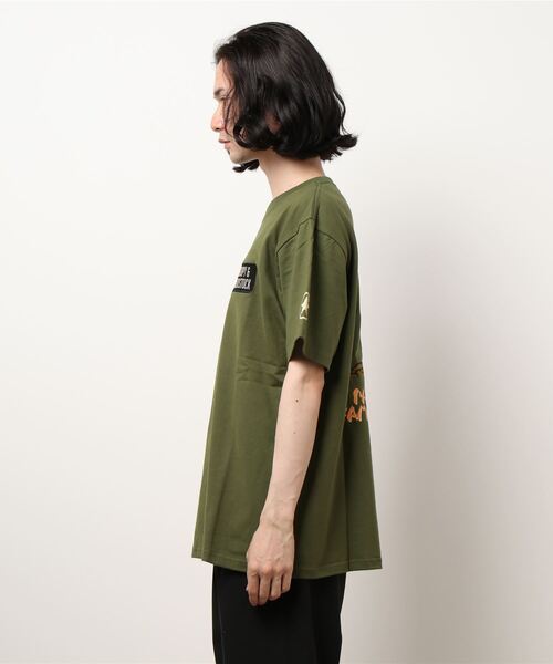 PEANUTS（ピーナッツ）の「LOWBLOW KNUCKLE / ローブローナックル / PEANUTS / ミリタリーＴシャツ (M2)（Tシャツ/カットソー・メンズ・ホワイト/カーキ/ブラック・L/M/XL/XXL）」の4枚目の写真