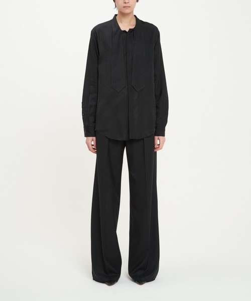 DRESSEDUNDRESSED（ドレスドアンドレスド）の「DRESSEDUNDRESSED Cupro Paisley Lavalliere-Neck Shirt (DUW21103)（シャツ/ブラウス・メンズ・ホワイト/ブラック・4/3/2）」の3枚目の写真